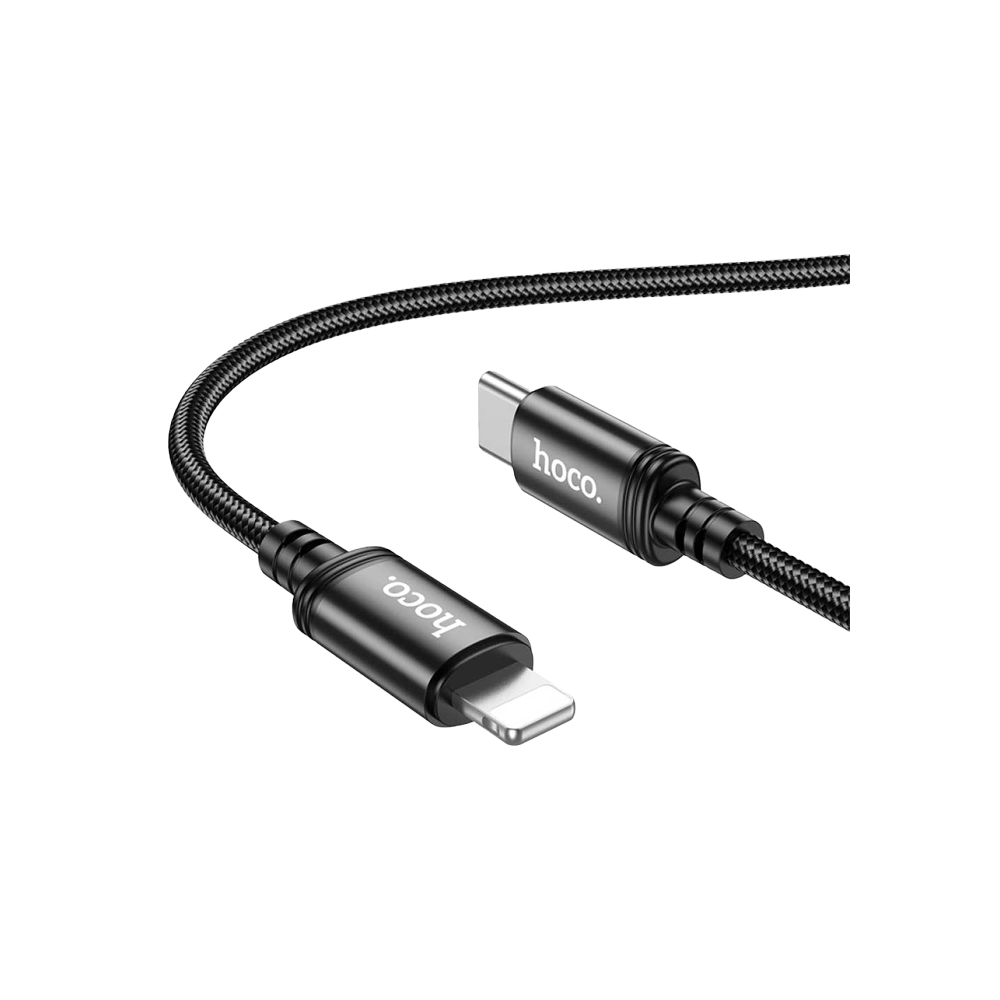 X89 Nylon PD 20W Type-C to Lightning Data Cable - Black